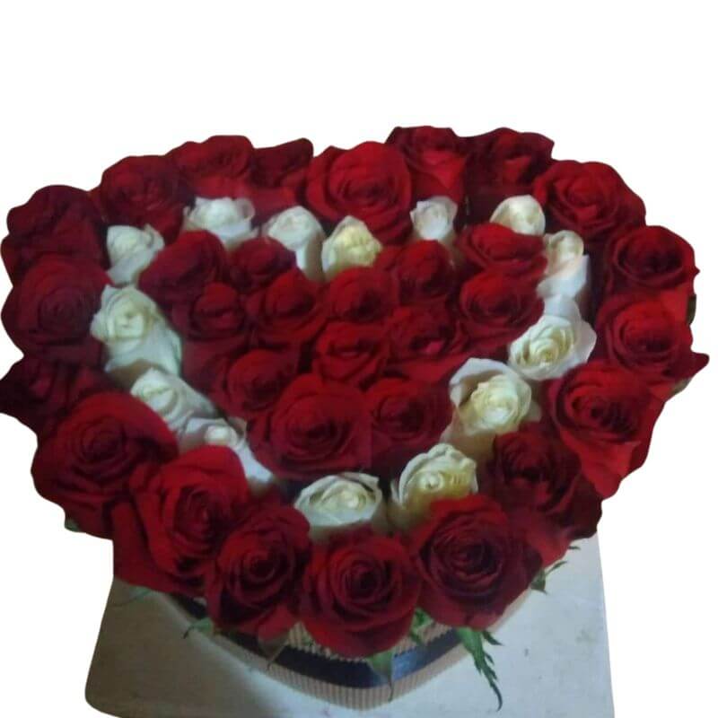 Caja Corazon Rosas