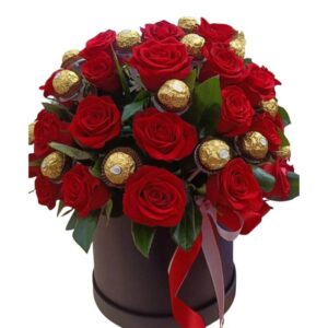 Cilindro Negro Con Rosas