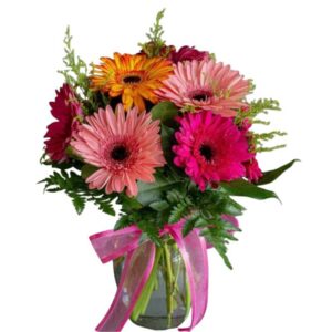 Gerberas en cristal
