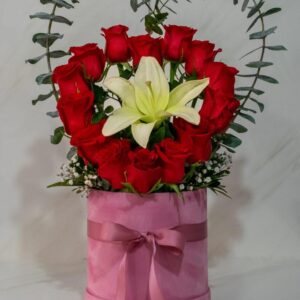 Cilindro Rosa - Rosas en Corazon
